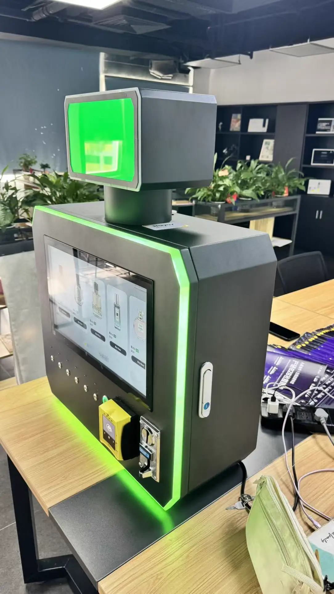 What is a fragrance vending machine and how does it work