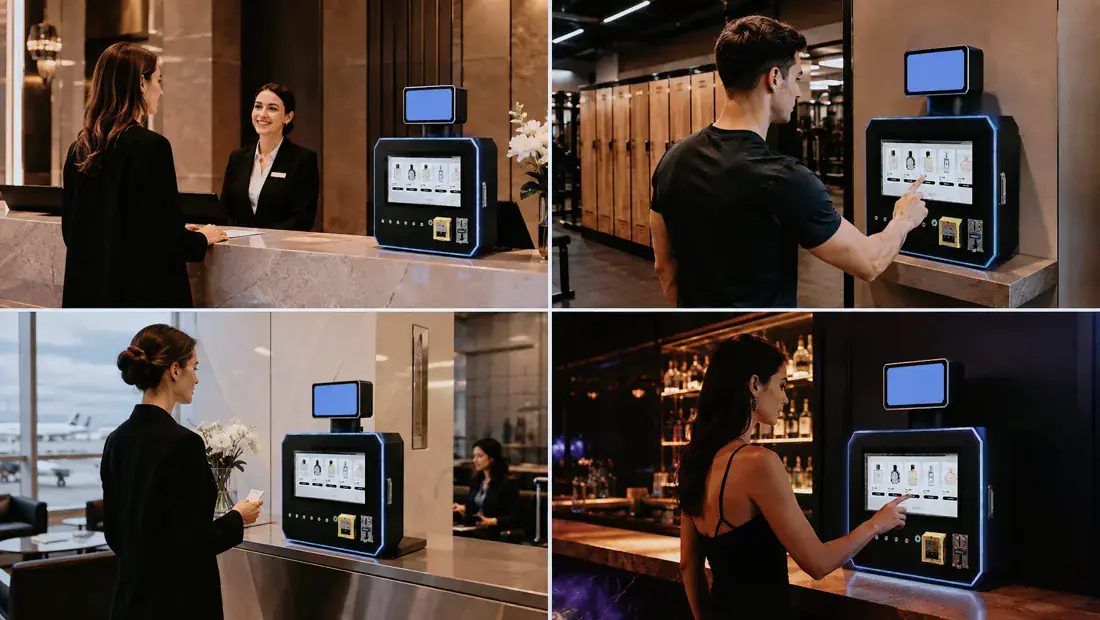 Vending machine opportunities across hotel, gym, airport and nightclub locations